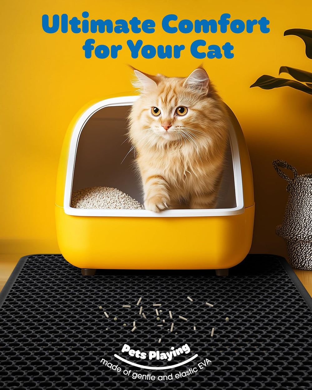 Powools alfombrilla para todo tipo de arena para gatos