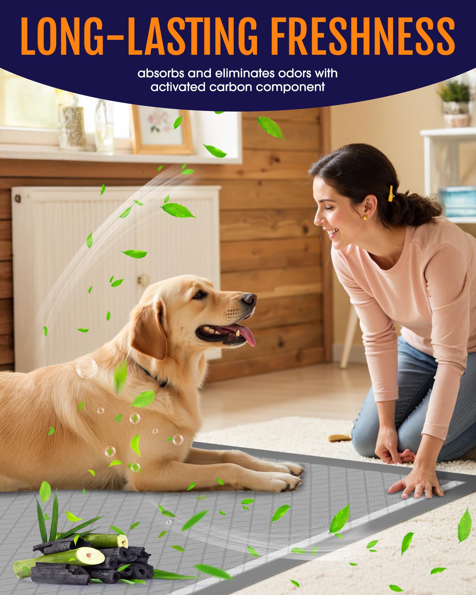 Powools Charcoal Puppy Pad, ayuda a mantener los pisos limpios durante el entrenamiento.