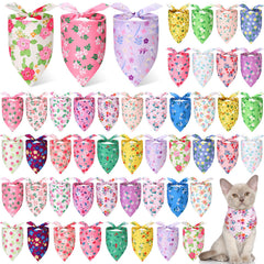 Preboun bandanas florales para perros, paquete de 50, perfecto para fiestas y fotos.