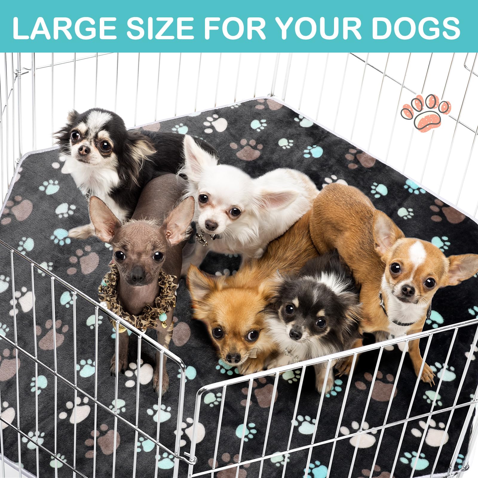 Preboun juego de cuatro almohadillas, práctico y reutilizables para mascotas pequeñas.
