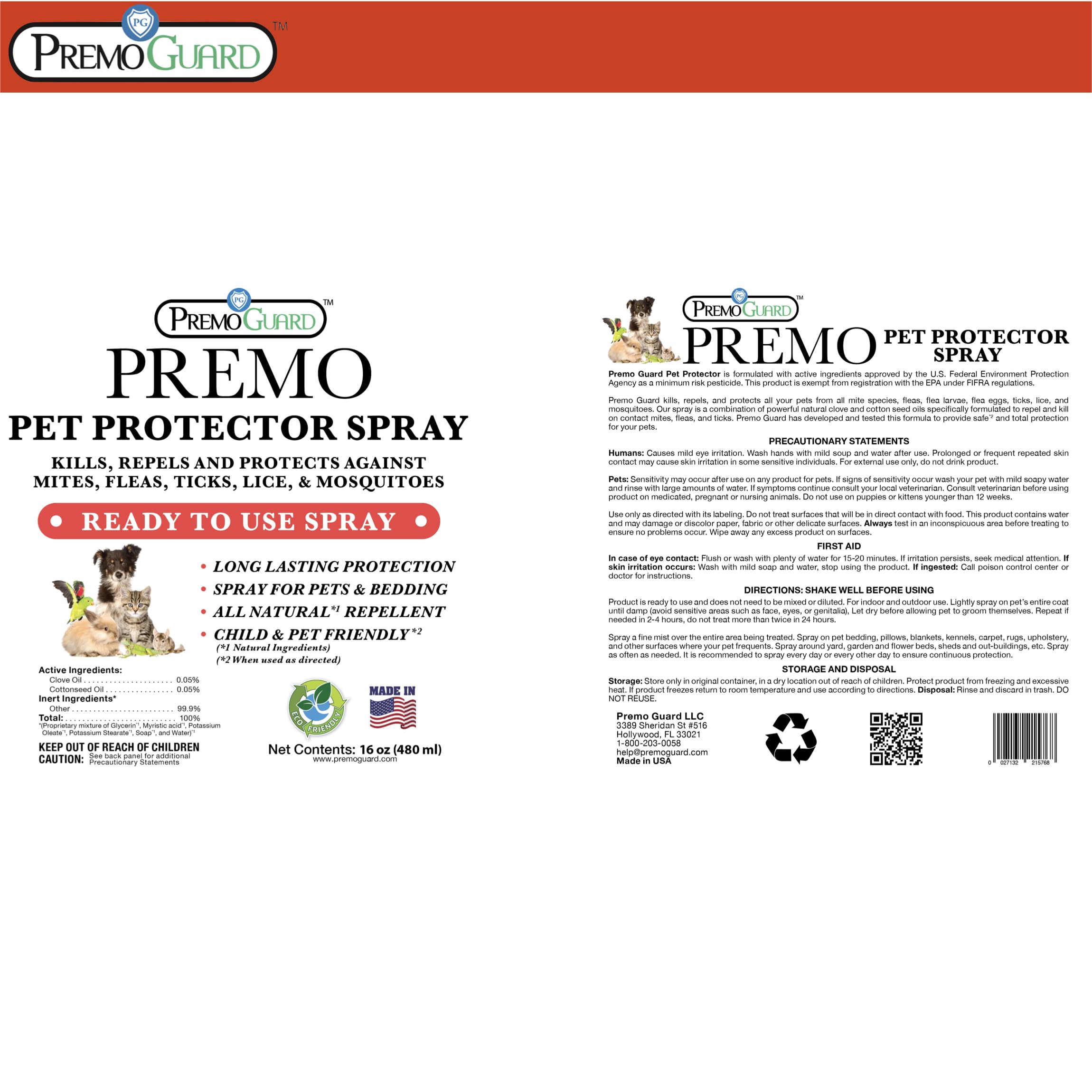 Premo Guard envase seguro para uso familiar y control de insectos.