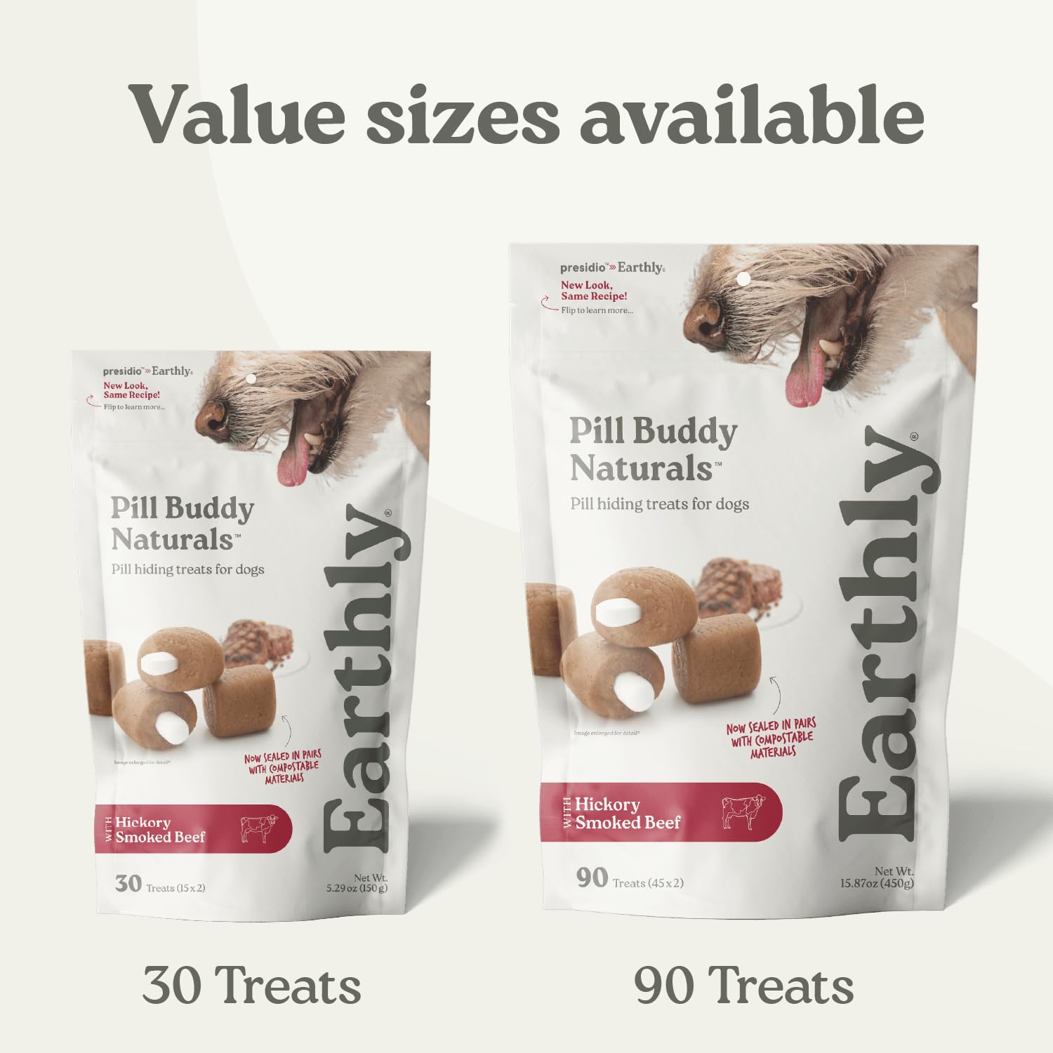 Presidio Earthly Pill Buddy Naturals, sin maíz, trigo ni soja para una composición limpia.
