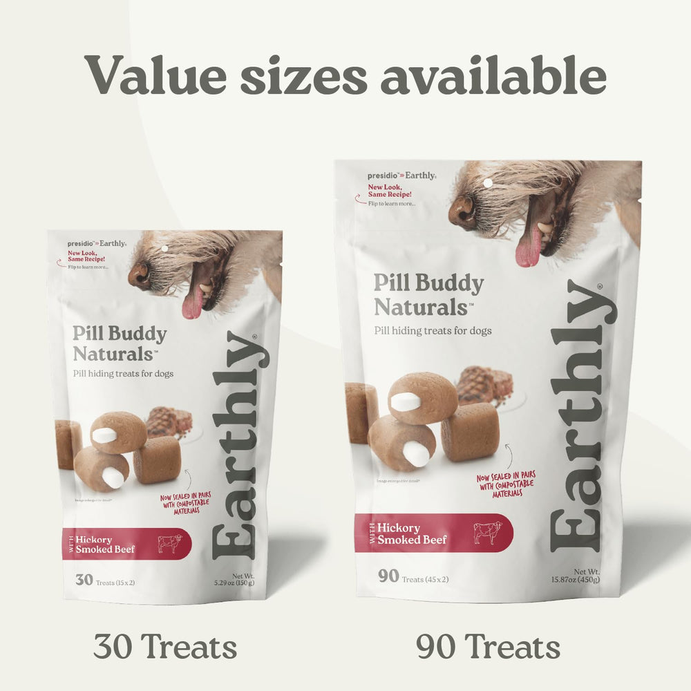 Presidio Earthly Pill Buddy Naturals, sin maíz, trigo ni soja para una composición limpia.