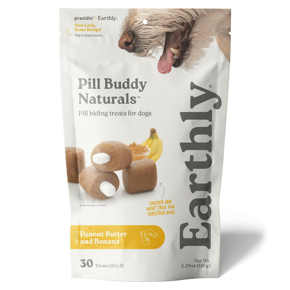Presidio Earthly Pill Buddy Naturals, textura suave para ocultar píldoras con facilidad.
