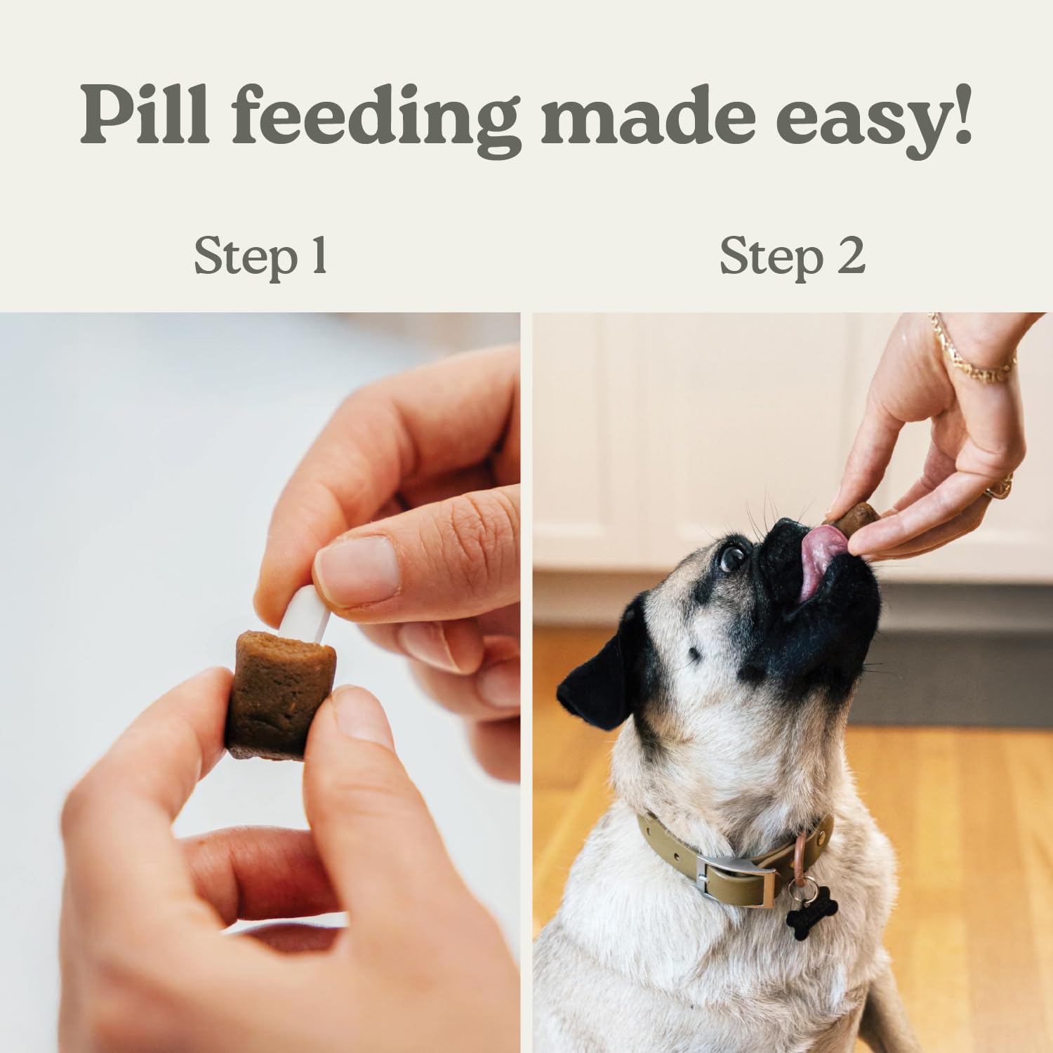 Doble uso de Presidio Pill Buddy Naturals: ocultar píldoras y premio de entrenamiento.