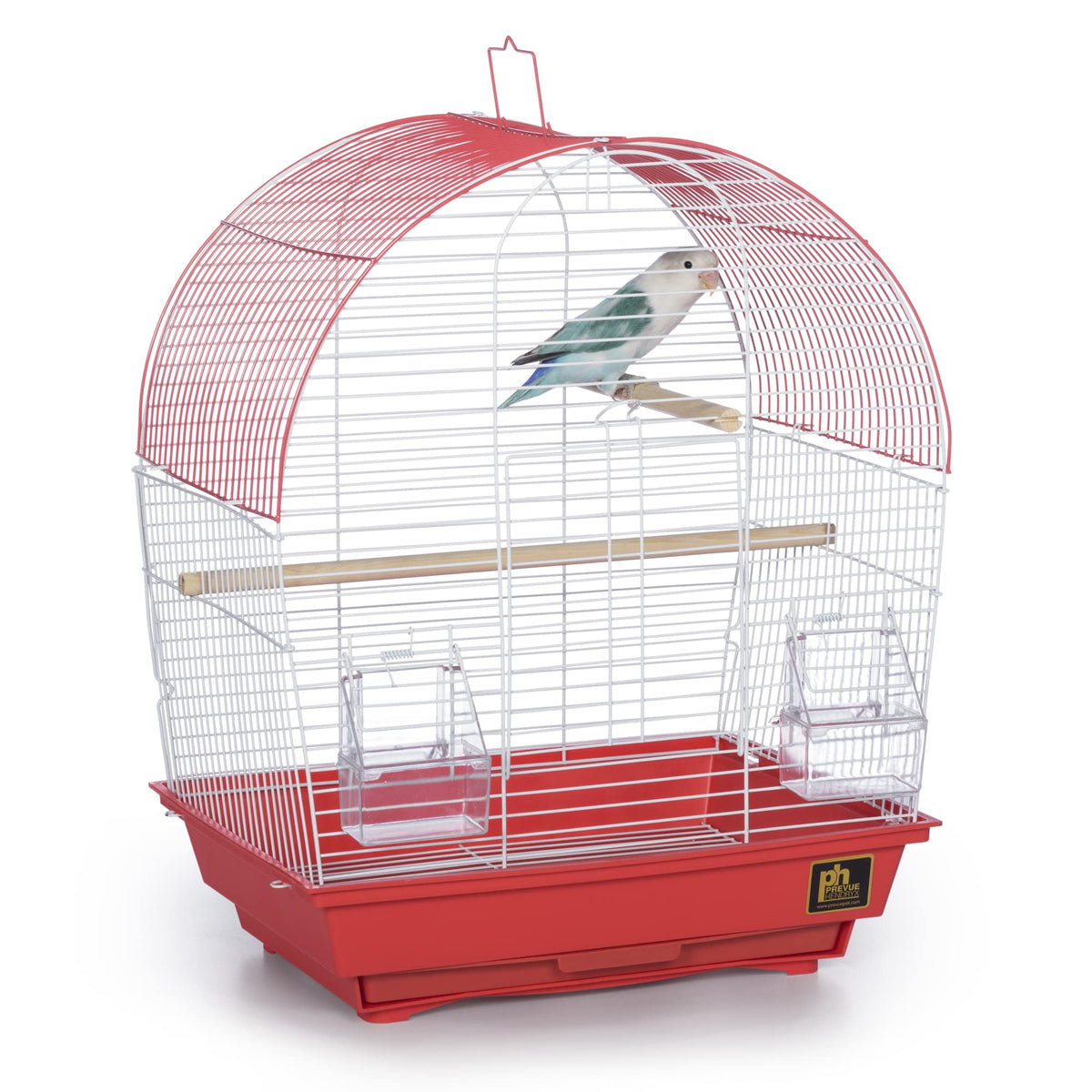 PH Prevue Hendryx jaula para aves con domo coral, ideal para jaulas pequeñas