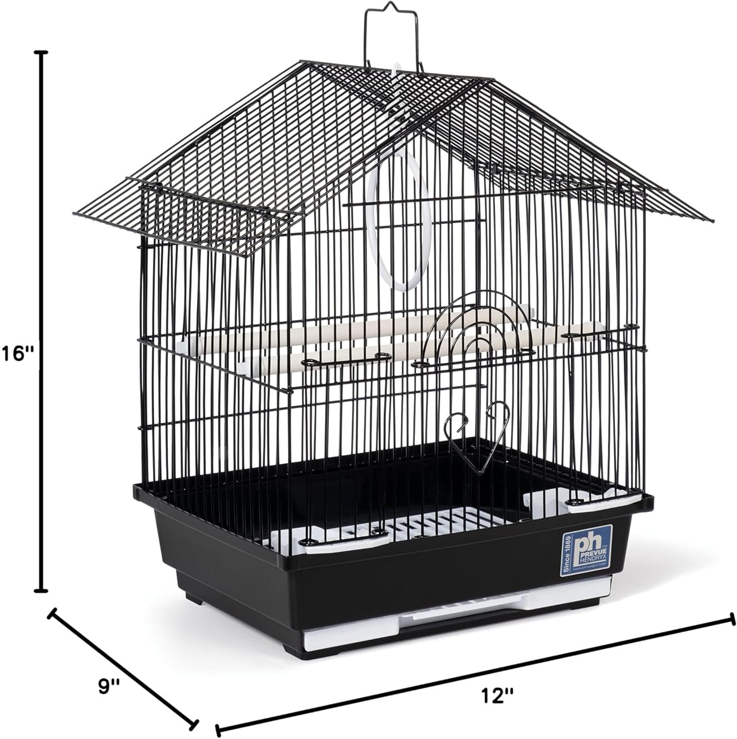 Parakeet Manor de Prevue: bandeja removible para limpieza rápida