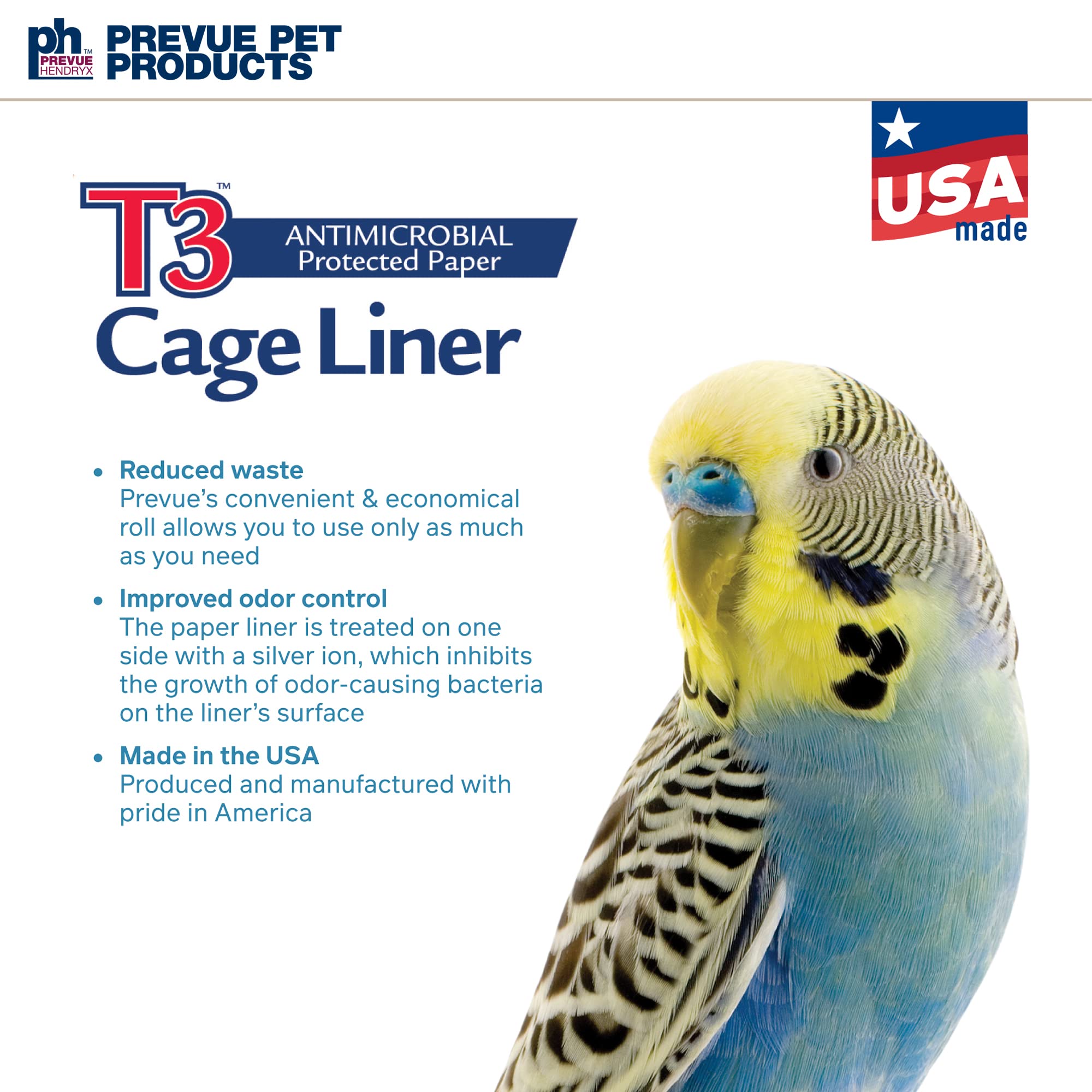 Prevue T3 Cage Liner diseño práctico para mantenimiento diario.