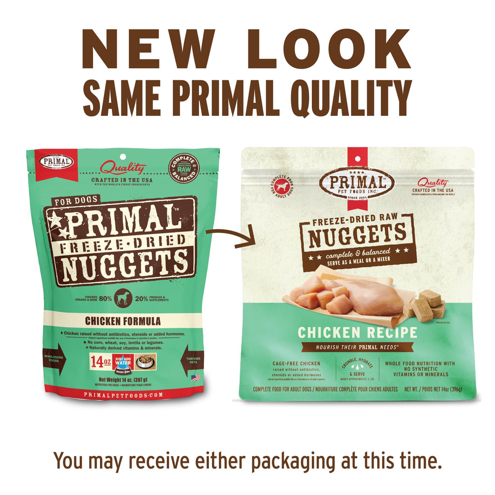 Primal Nuggets pollo, topper delicioso para realzar cada comida.
