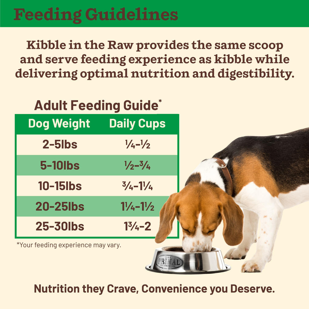 Primal Kibble en Crudo: manzanas para antioxidantes y sabor fresco.