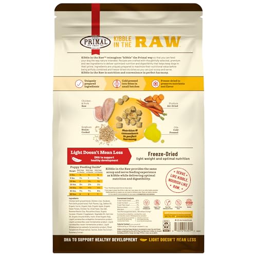 Primal Kibble en Crudo: opción seca conveniente para el hogar