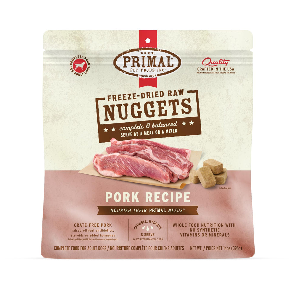 Bocados Primal de cerdo en empaque, opción práctica para almacenamiento.