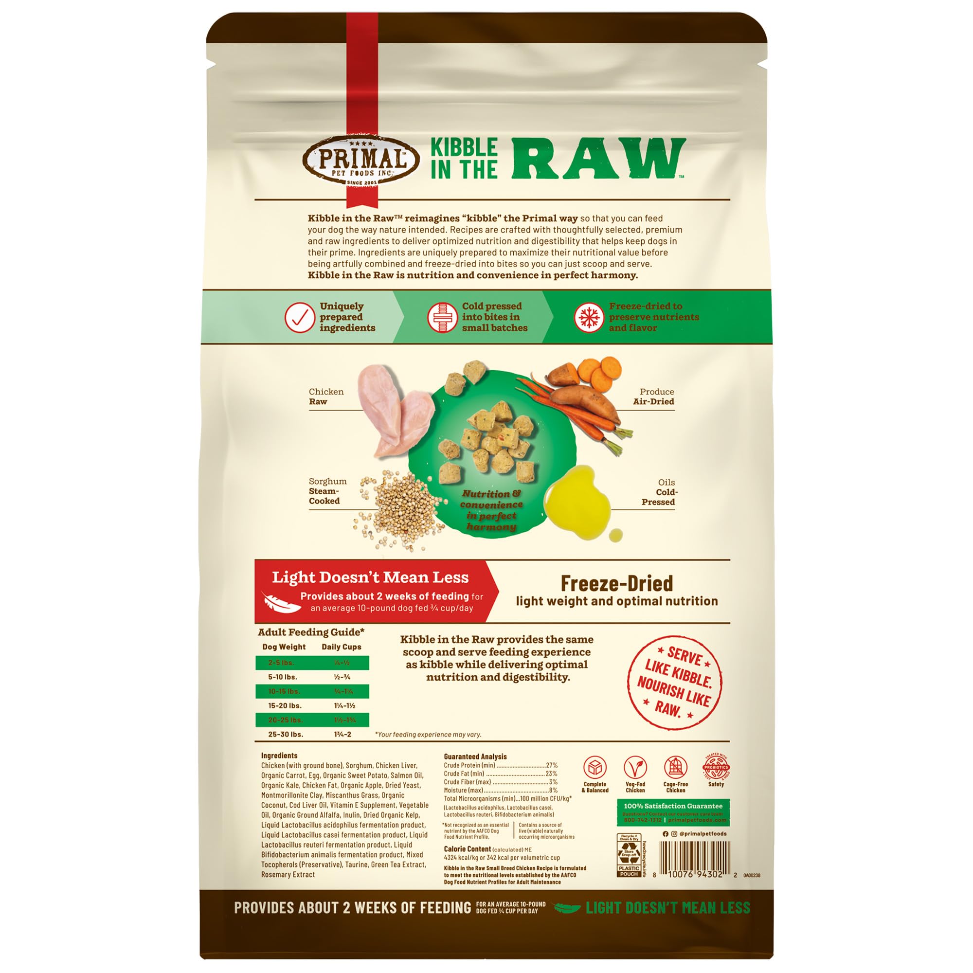 Primal Kibble batata dulce, fuente de energía sostenida.