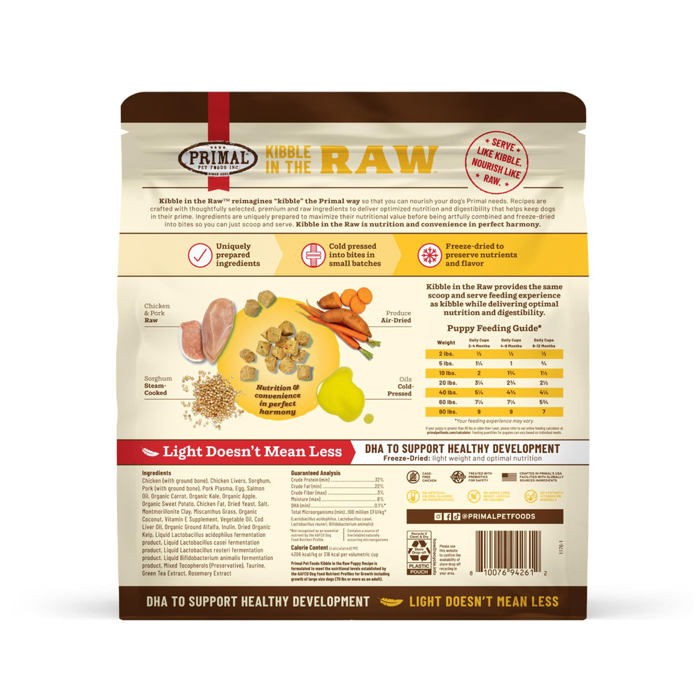 Primal Pet Foods croquetas en crudo snack práctico para paseos.