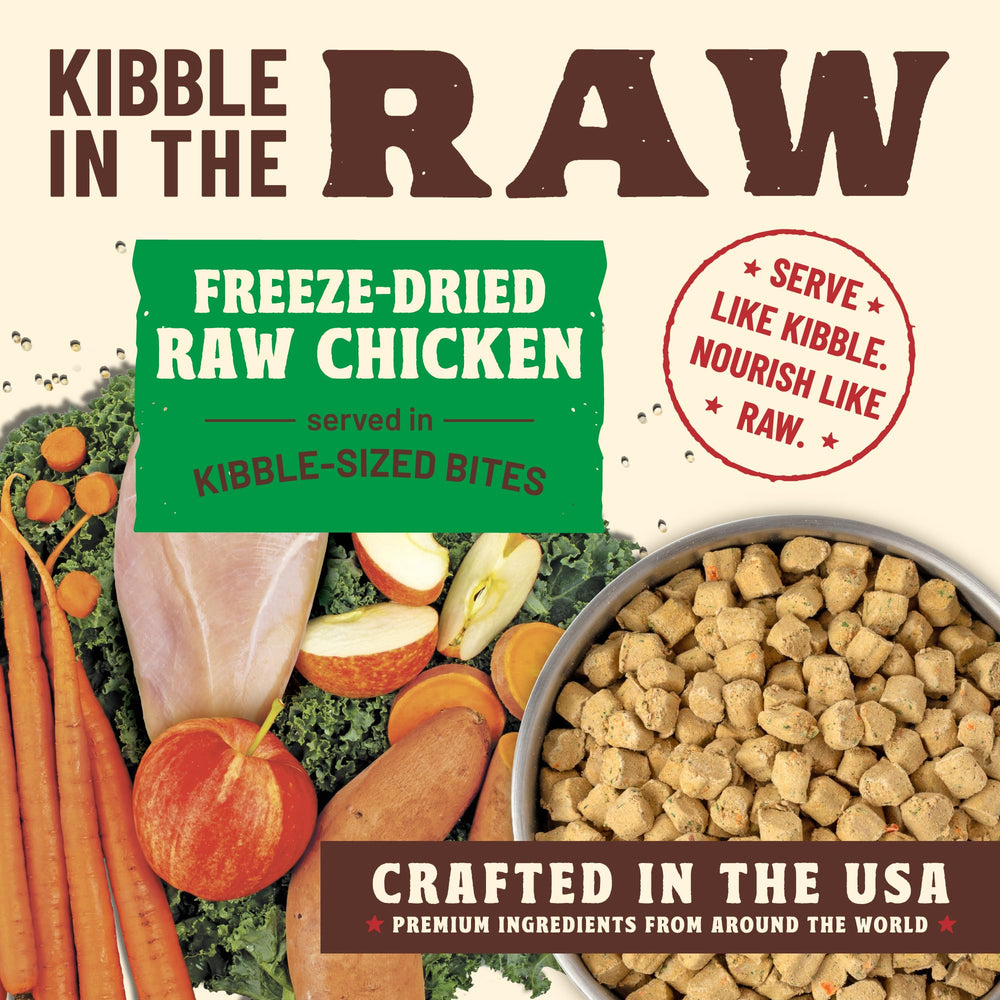 Primal Kibble tamaño pequeño para perros, porción ideal para razas pequeñas.