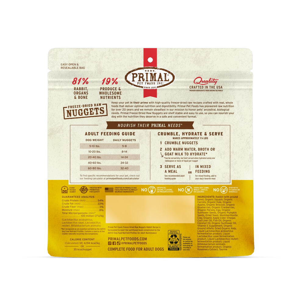 Primal Pet Foods hecho en EEUU para control de calidad.