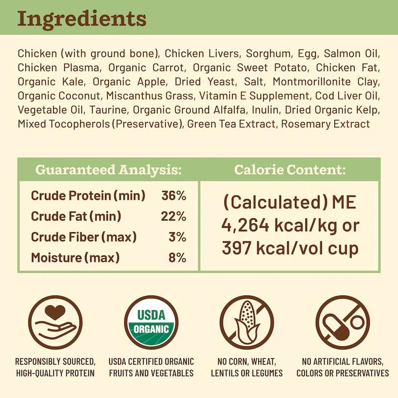 Primal Kibble en la Cruda usa ingredientes enteros