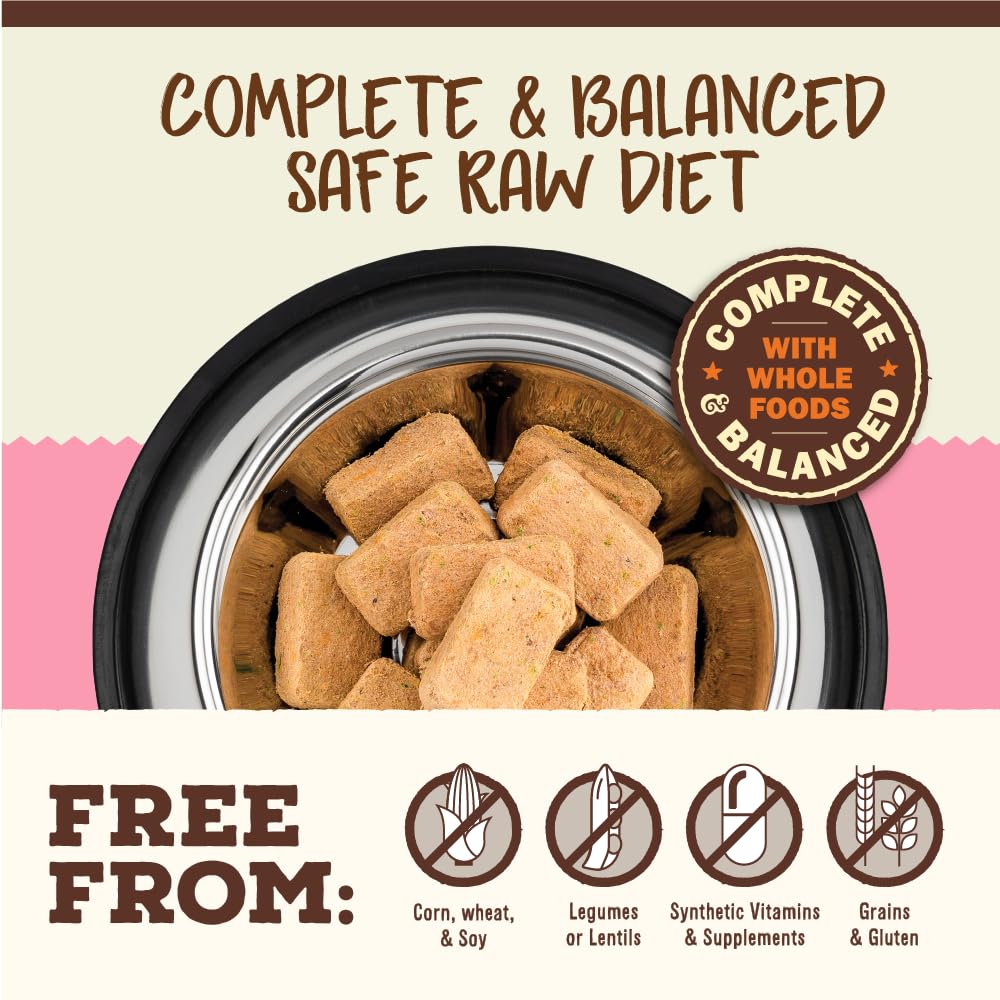 Primal Pet Foods nuggets tamaño 3-4 por onza para porciones precisas.