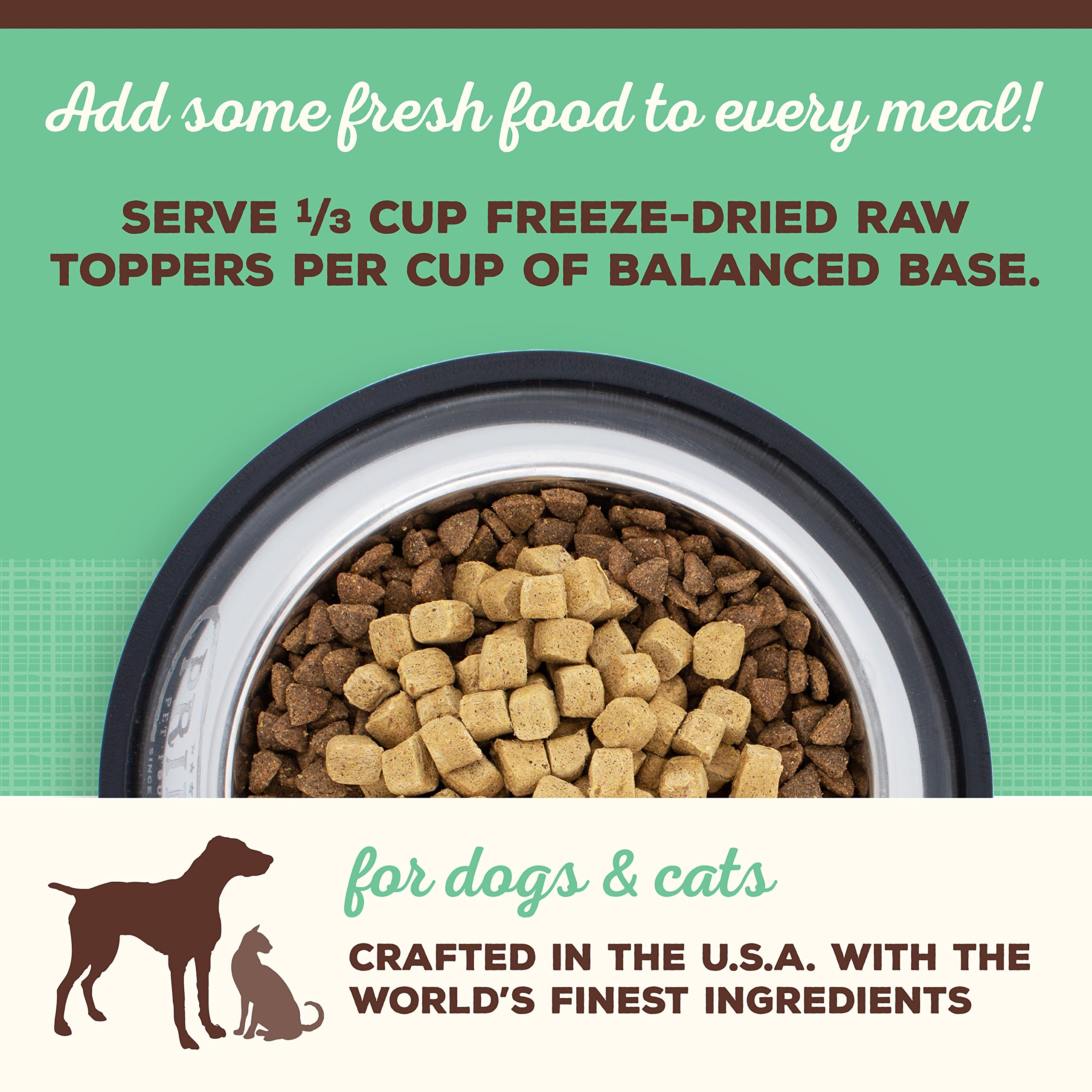 Primal Pet Foods recompensas probióticas para perro, experiencia de alimentación mejorada