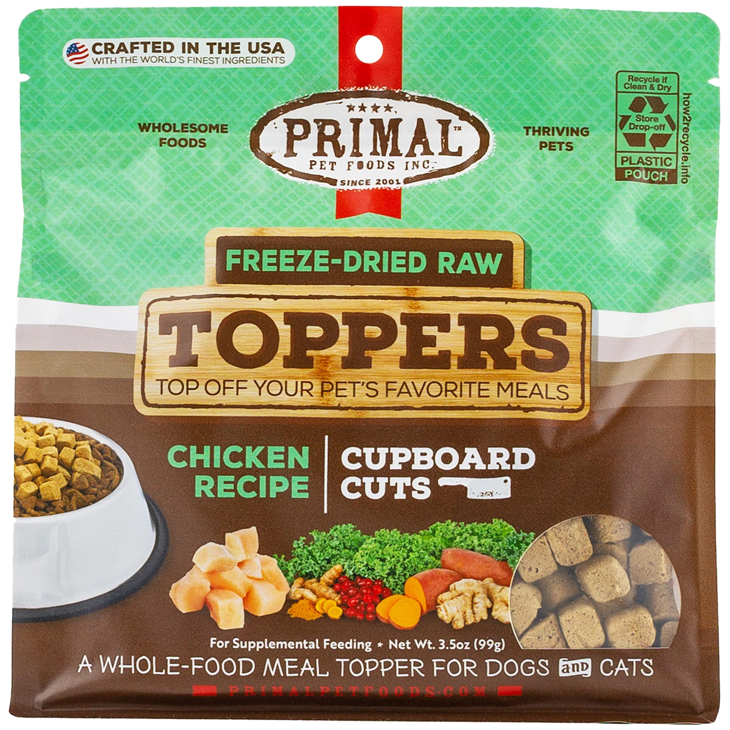 Primal Pet Foods toppers para perro con pollo, mejor palatabilidad y nutrición