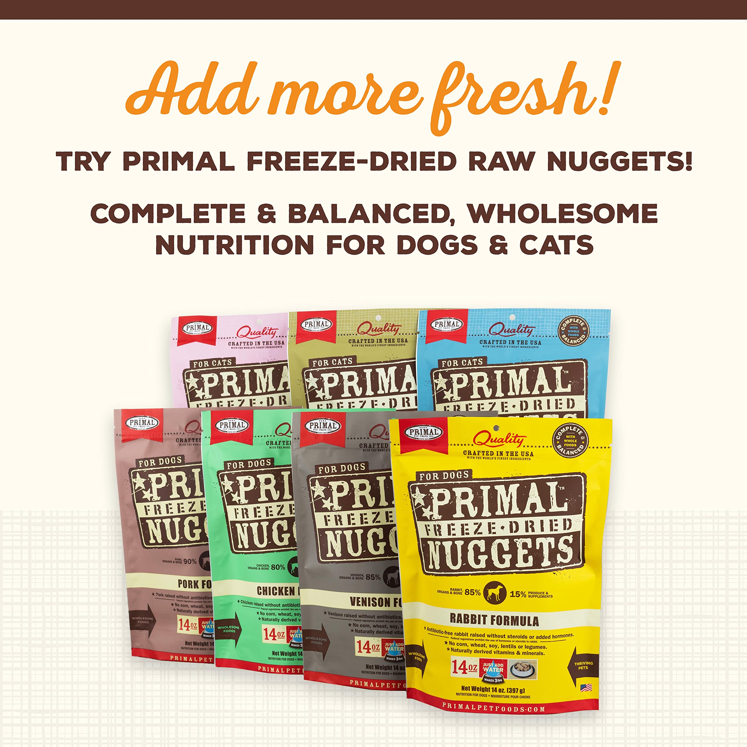 Snacks de res liofilizado para gatos de Primal, deliciosos premios
