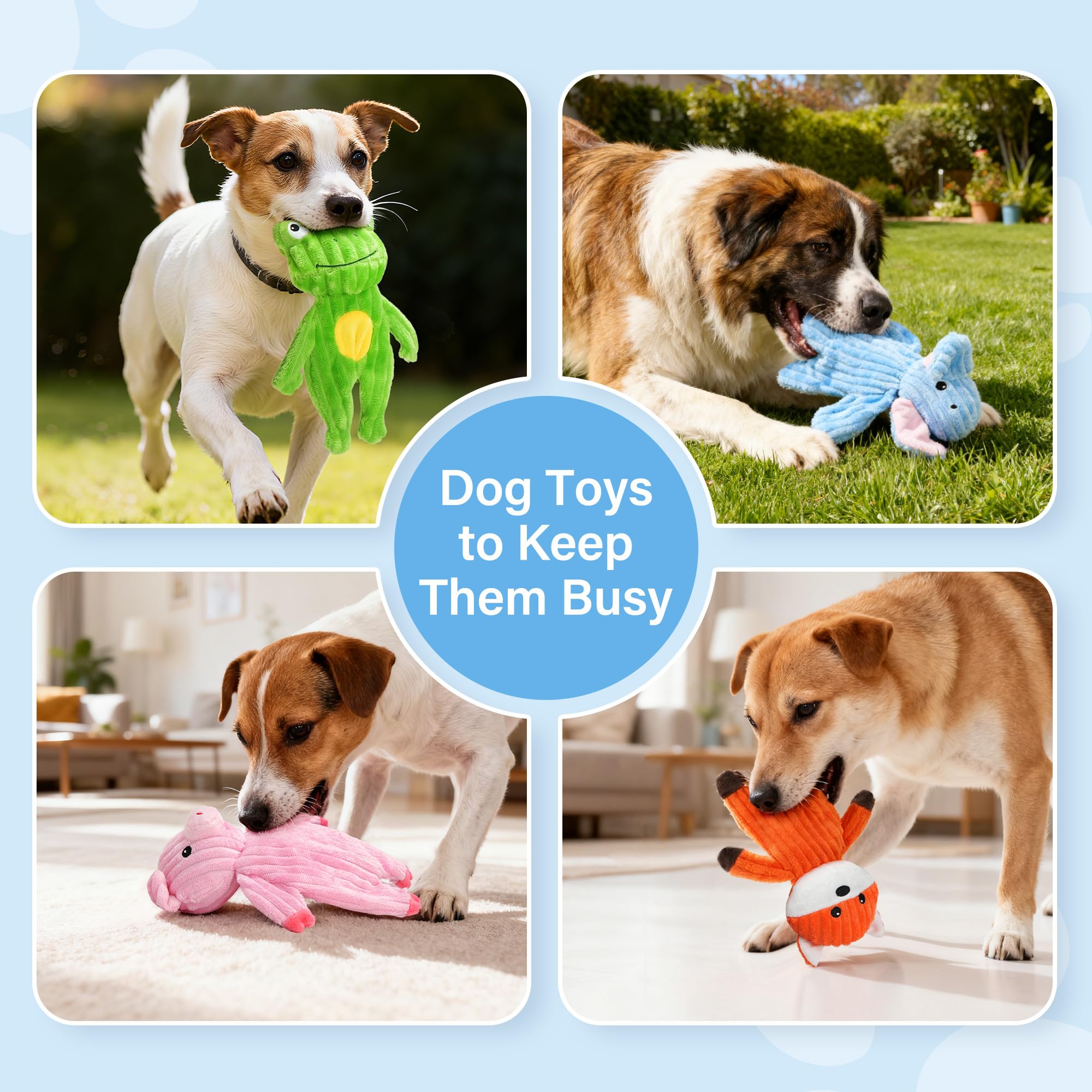 Prime Pets zorro peluche colorido para morder con seguridad.