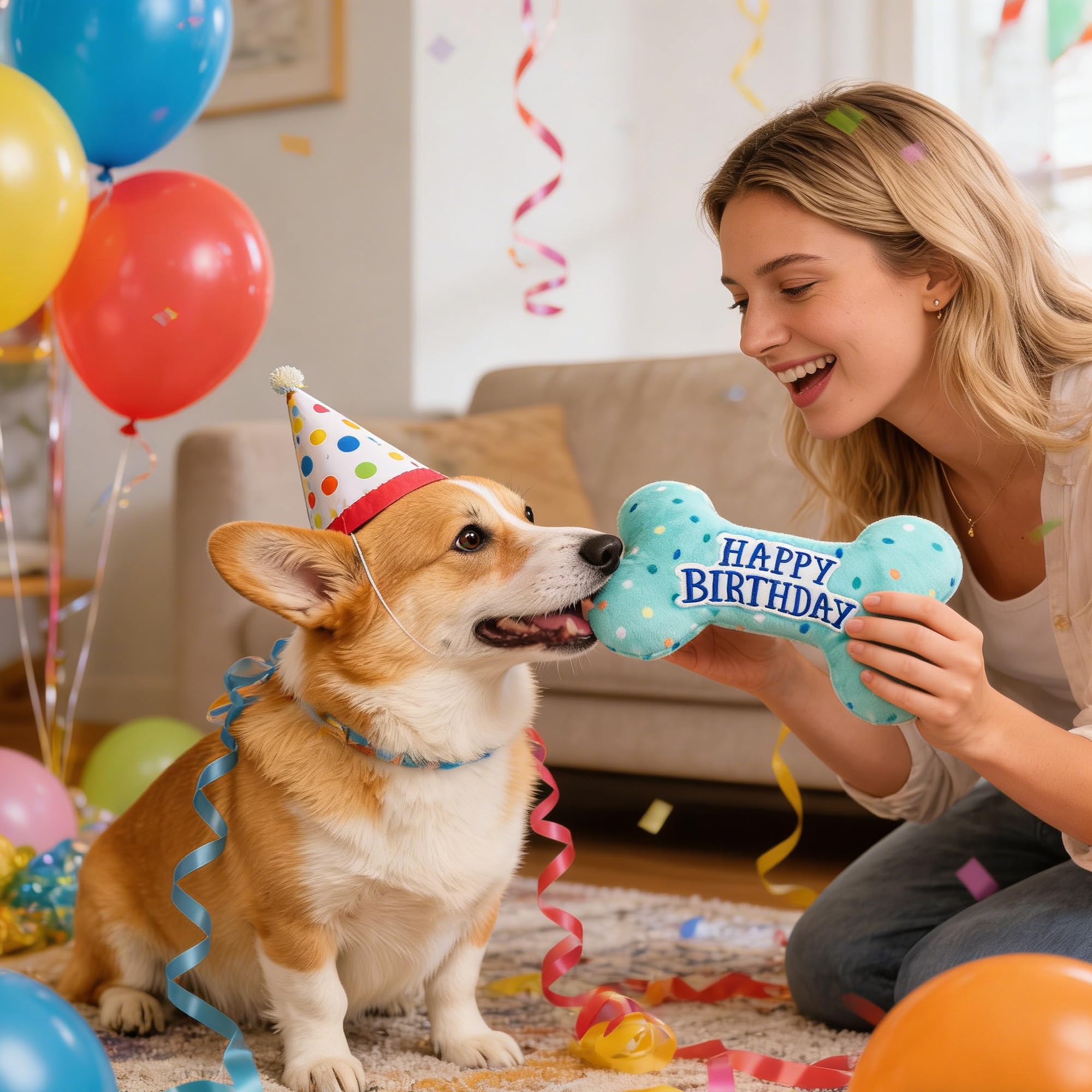 Prime Pets juguete de peluche con sonajero, perfecto para entrenar e interacción
