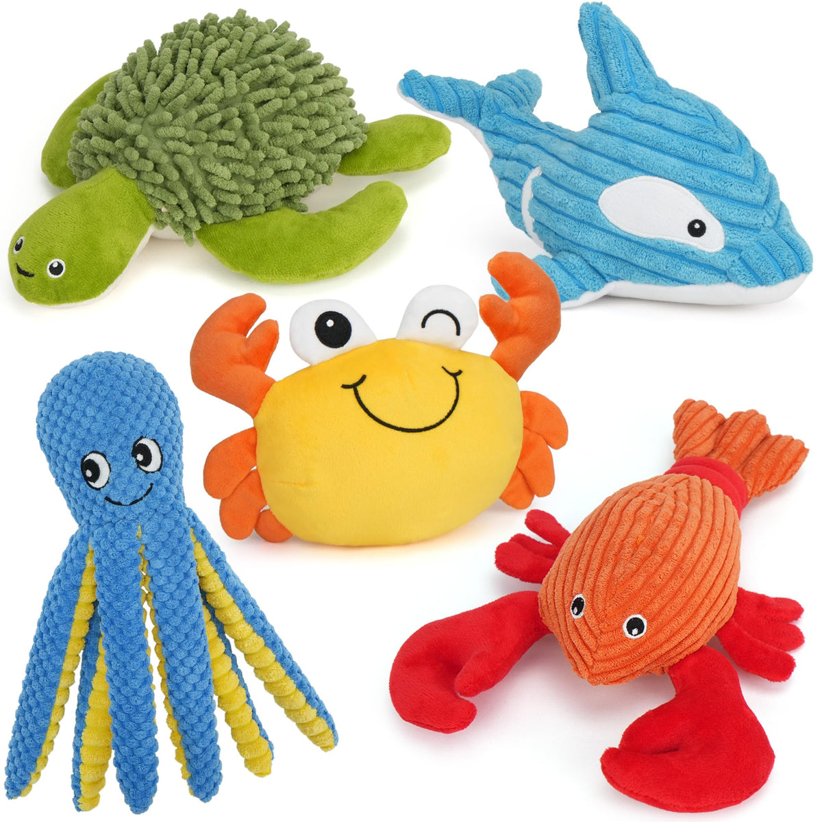 Prime Pets juguete perro pulpo azul para juego interactivo y mordisqueo suave