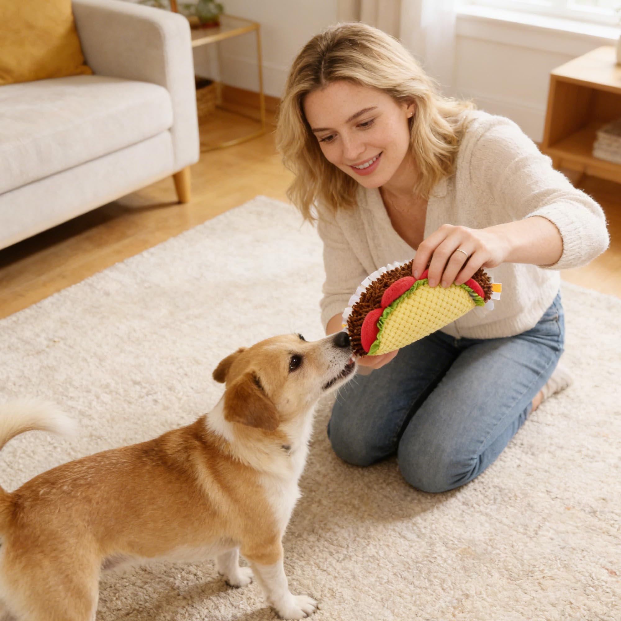 Prime Pets taco de peluche, regalo perfecto para perros de todas las edades