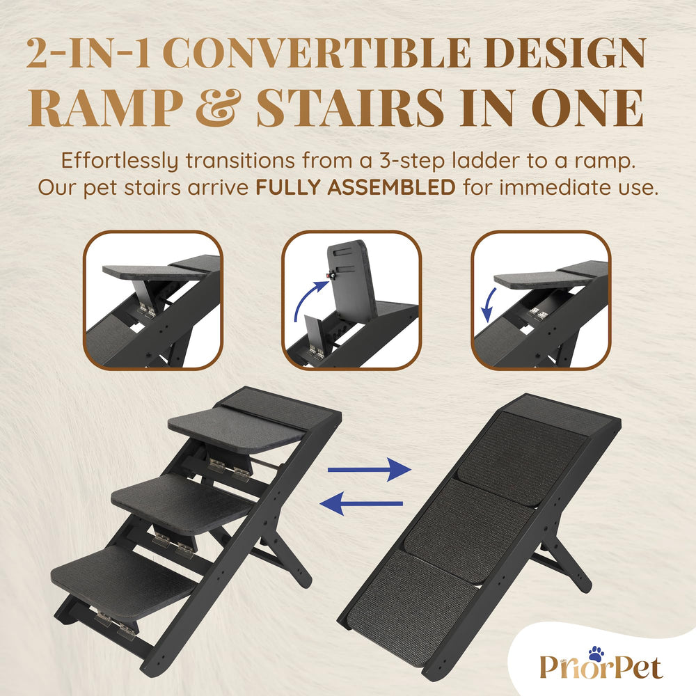 PriorPet rampa de perro con madera de abedul y estructura estable