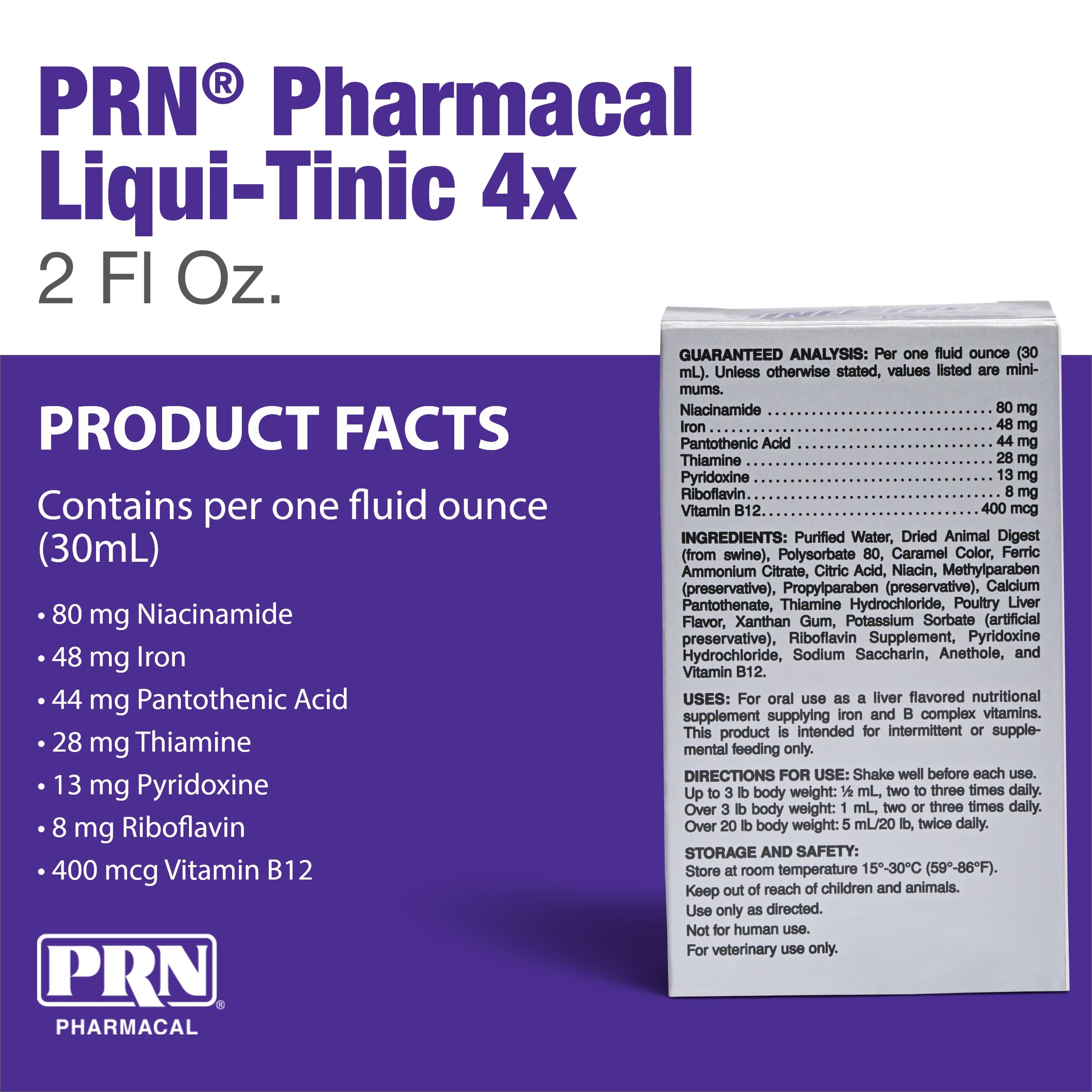 PRN Liqui-Tinic 4X con gotero dispensador para dosis precisas