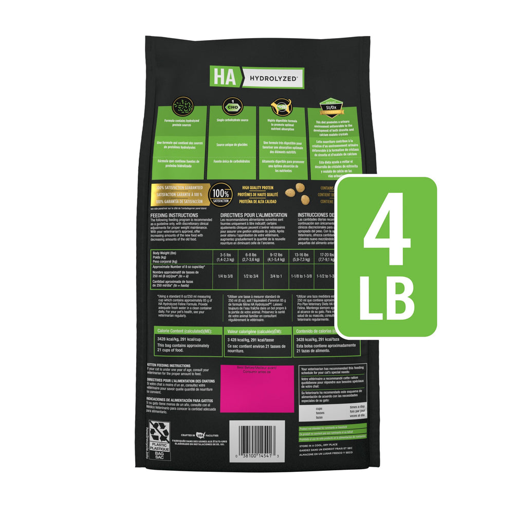 Purina Pro Plan Veterinary Diets HA, defensa urinaria para reducción de cristales.