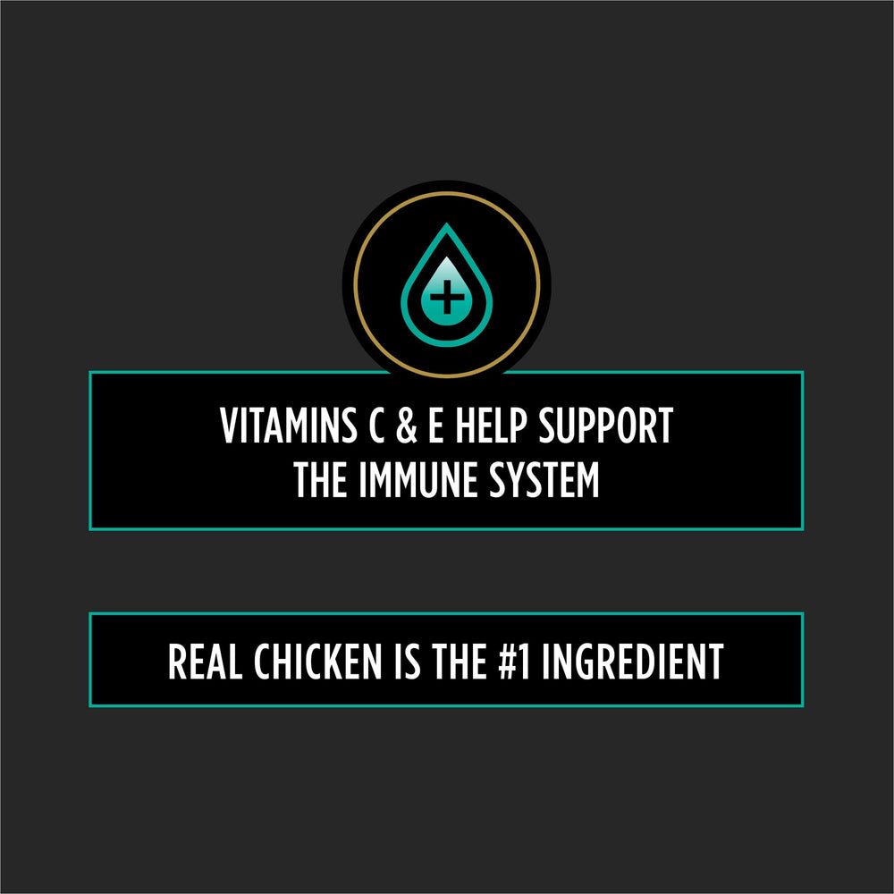 Pro Plan Digestive Health Bites soft chew texture closeup, real chicken first ingredient.