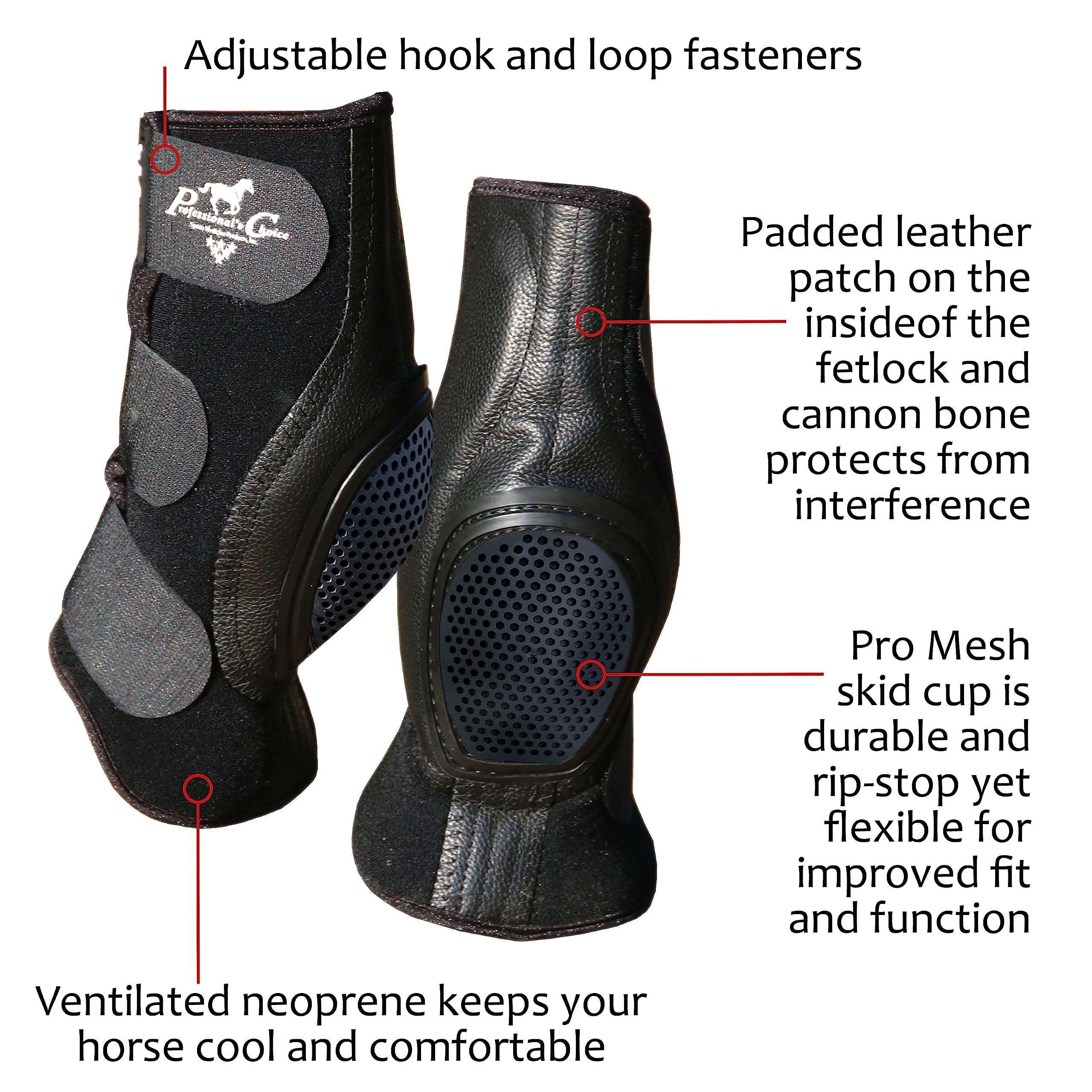 Professional's Choice Ventech Slidetec con neopreno ventilado para mantener al caballo fresco.