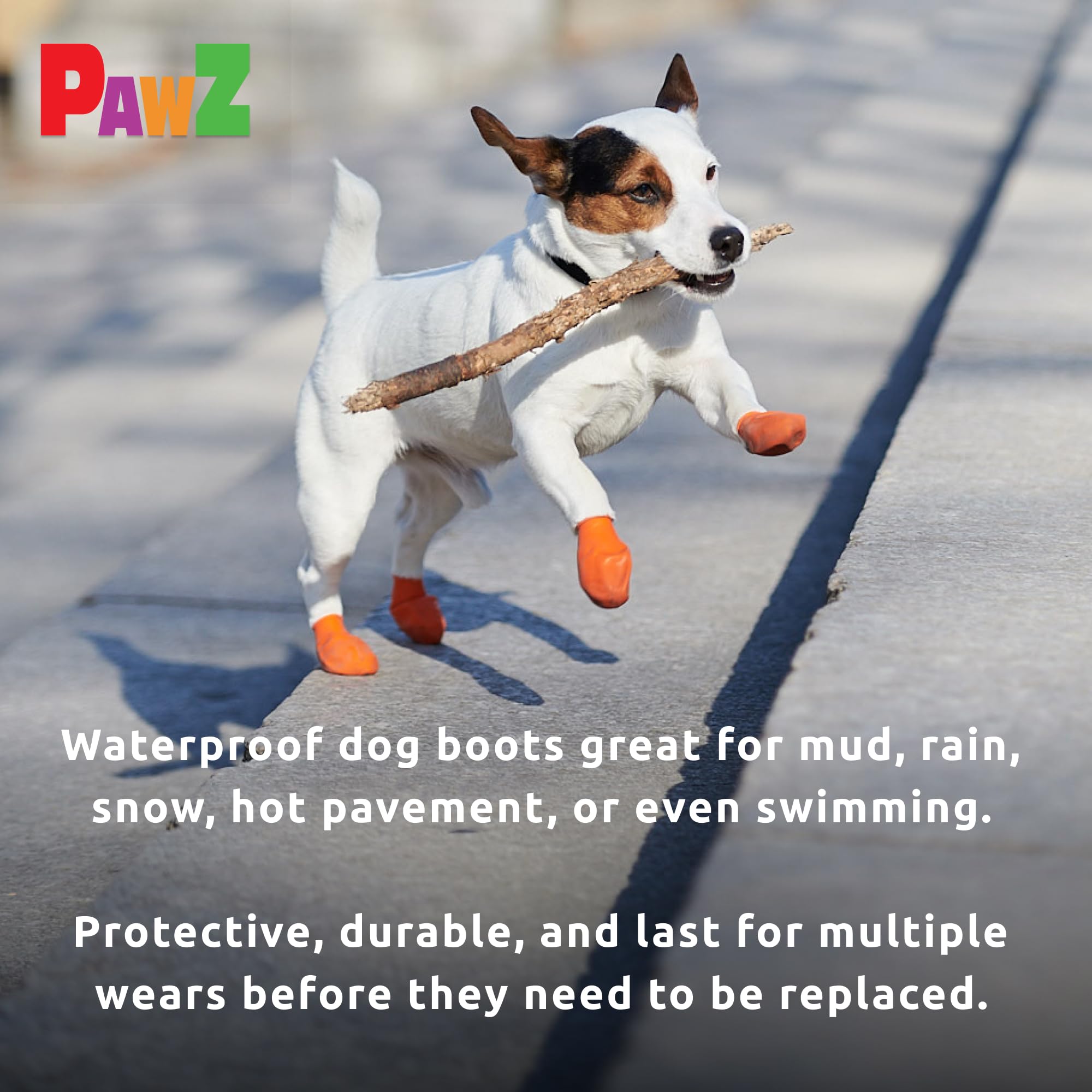 Botas Protex PawZ talla extra pequeña para patitas de perros pequeños.