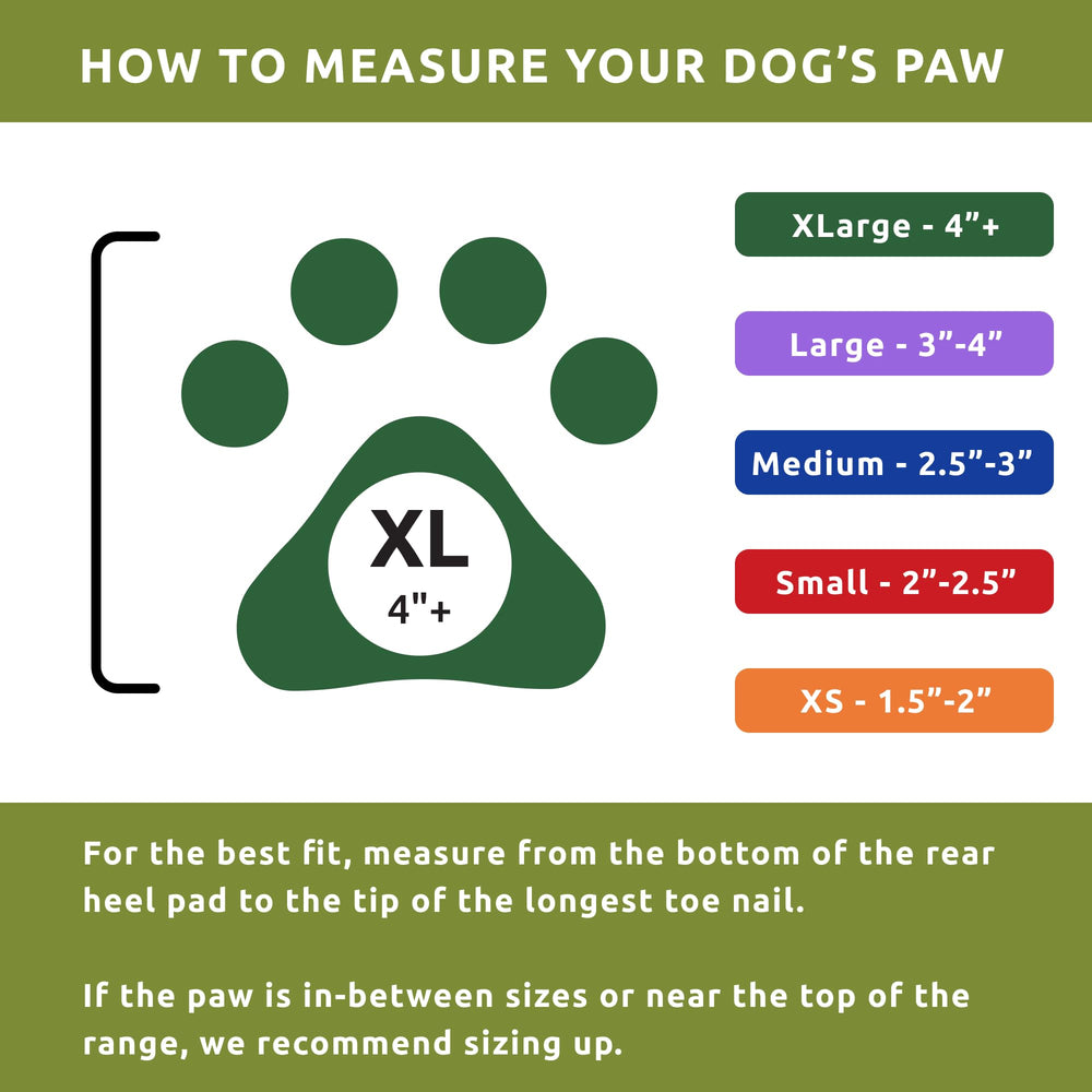 Diseño en olivo de Protex PawZ que combina con el pelaje.