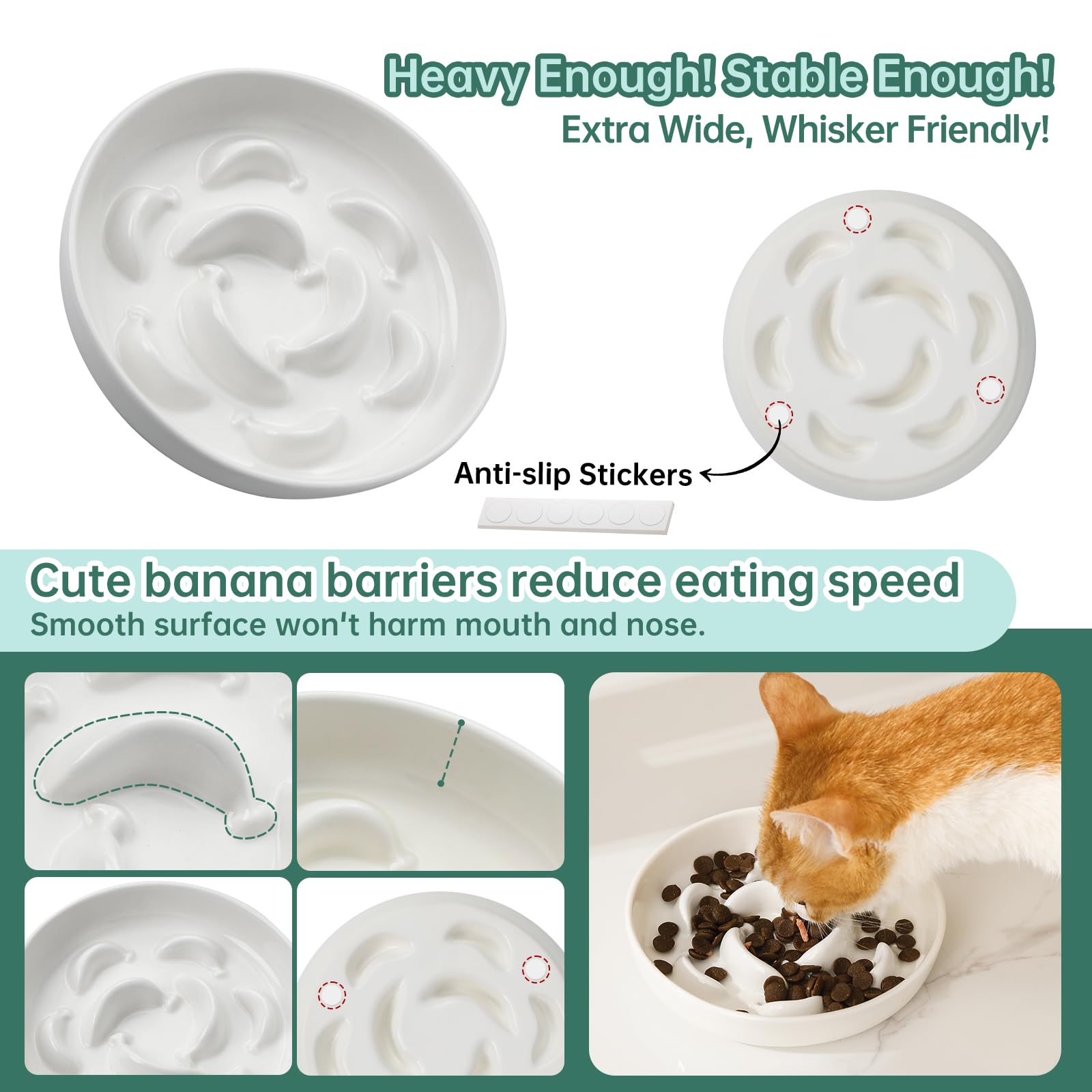 PTOBER cuenco lento apto para microondas para calentar ligeramente la comida.
