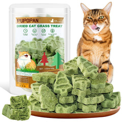 PuPoPan palitos mordedores de hierba para gatos, enfoque 100 g, cuidado dental diario