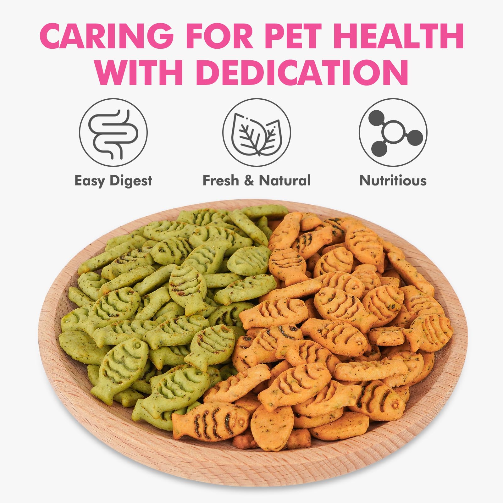 Biscitos crujientes para entrenamiento felino de Puddonio, ideales como recompensa.