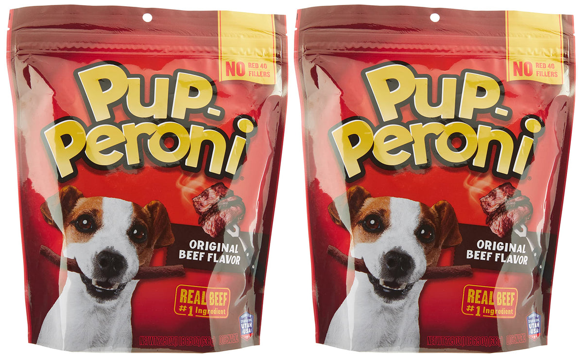 Pup-Peroni Original Carne de Res, bolsa de 22,5 onzas, ideal para premiar durante el entrenamiento.