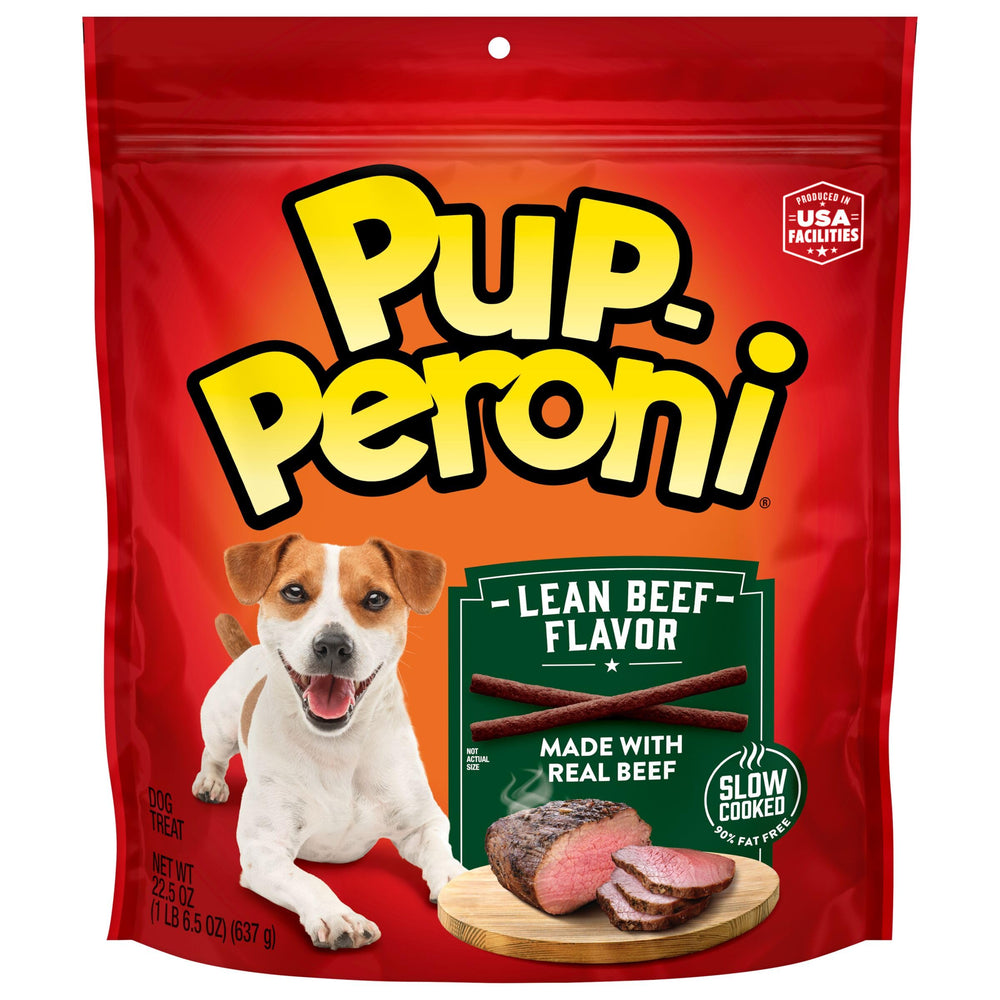 Pup-Peroni Lean Beef - texture tendre pour un chien enthousiaste.