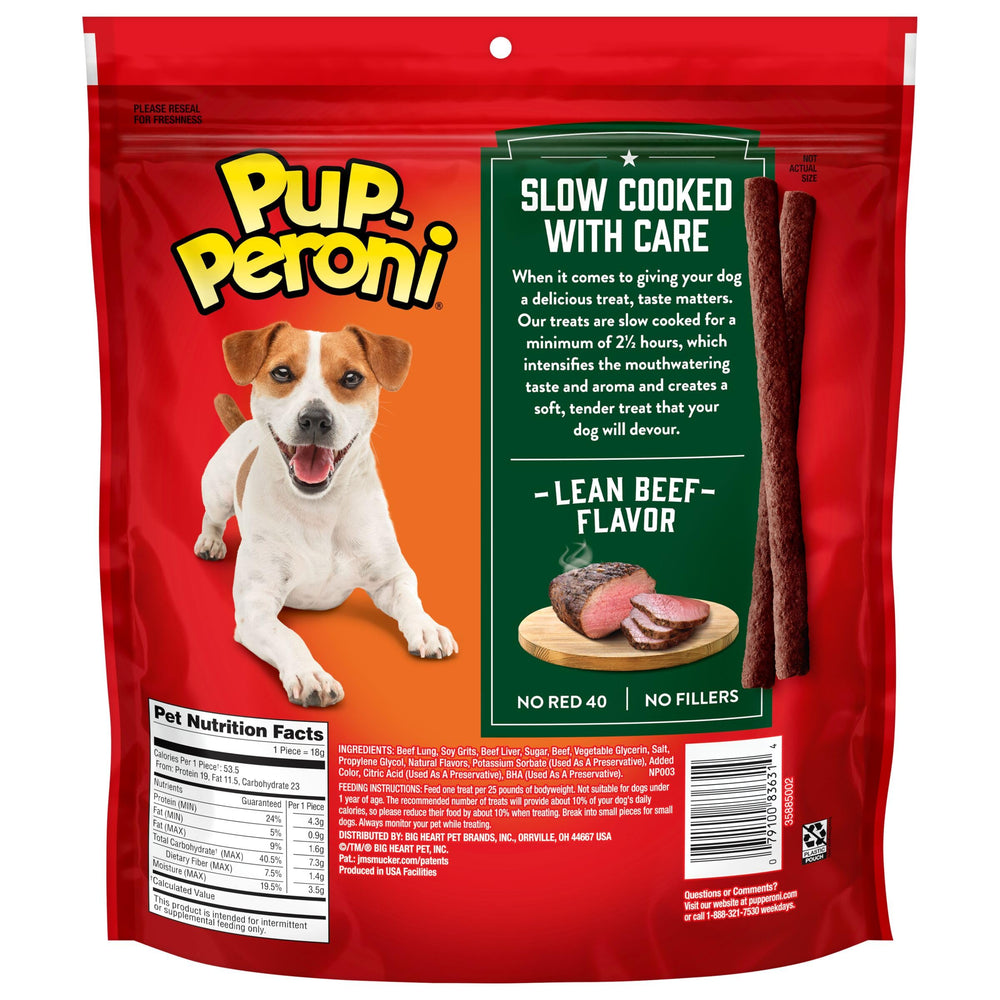 Pup-Peroni Lean Beef - format pratique pour la routine quotidienne.