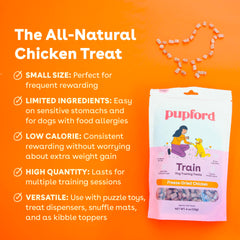 Pupford bocaditos-tamano-pequeno para-entrenamiento: recompensa portátil para paseos y clases.