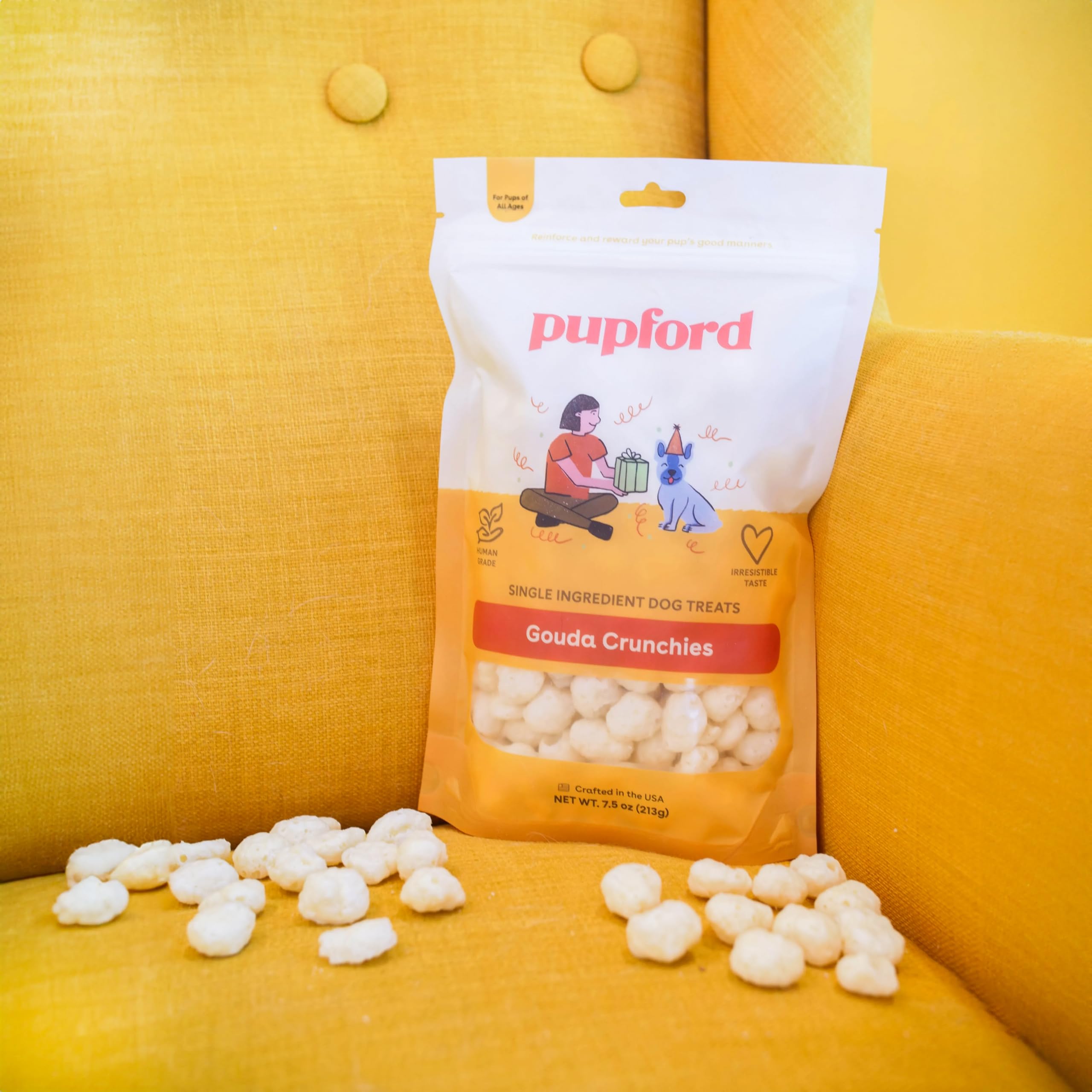 Pupford Cheese Crunchies paquete-7-50oz, snack práctico para casa
