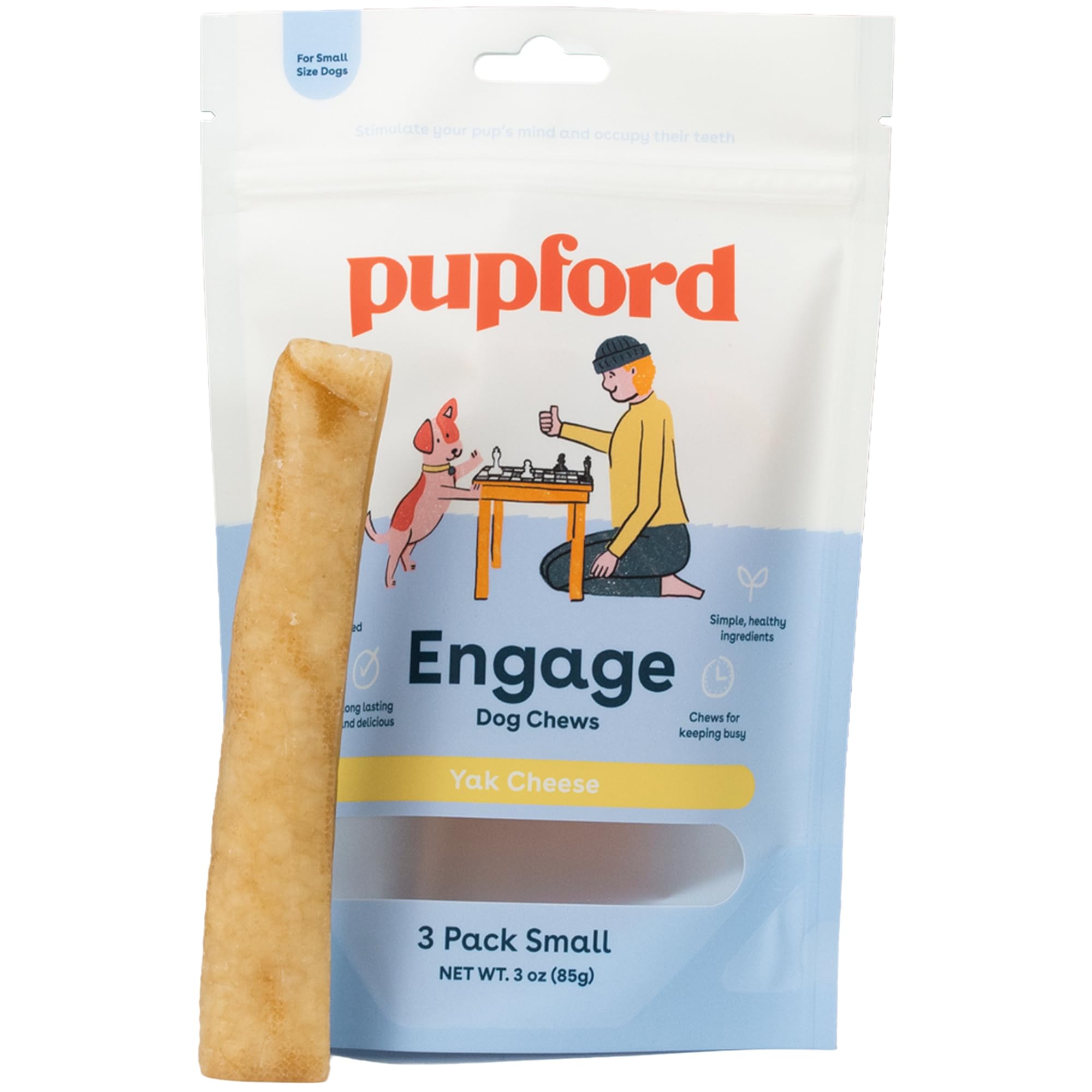 Pupford masticables de queso yak para perros, duraderos para juego diario.
