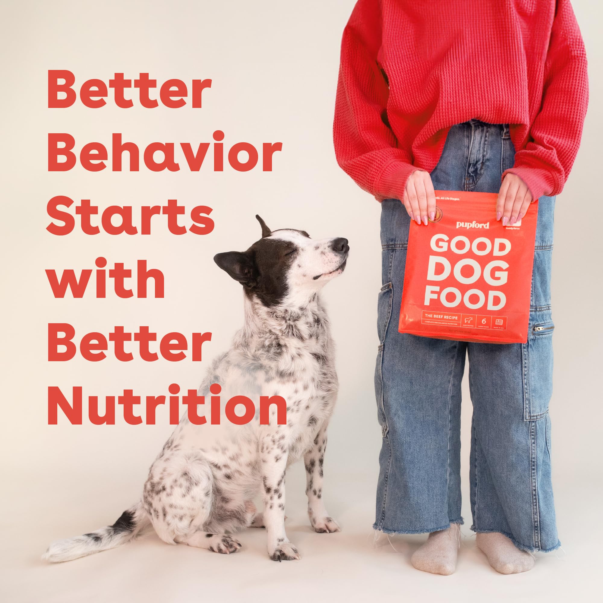 Pupford: aprobación veterinaria que respalda una nutrición equilibrada para perros activos.
