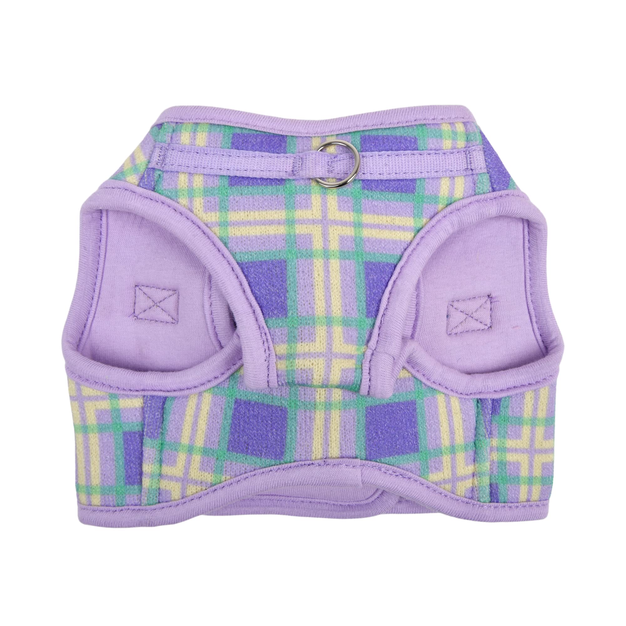 Detalle de hebilla del arnés Puppia Jaylen Vest, alta durabilidad.