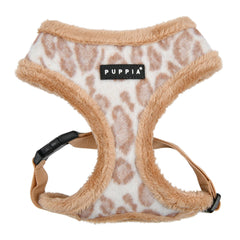 Arnés Puppia Kovo para paseos invernales, diseño de cabeza con Leopardo Beige.