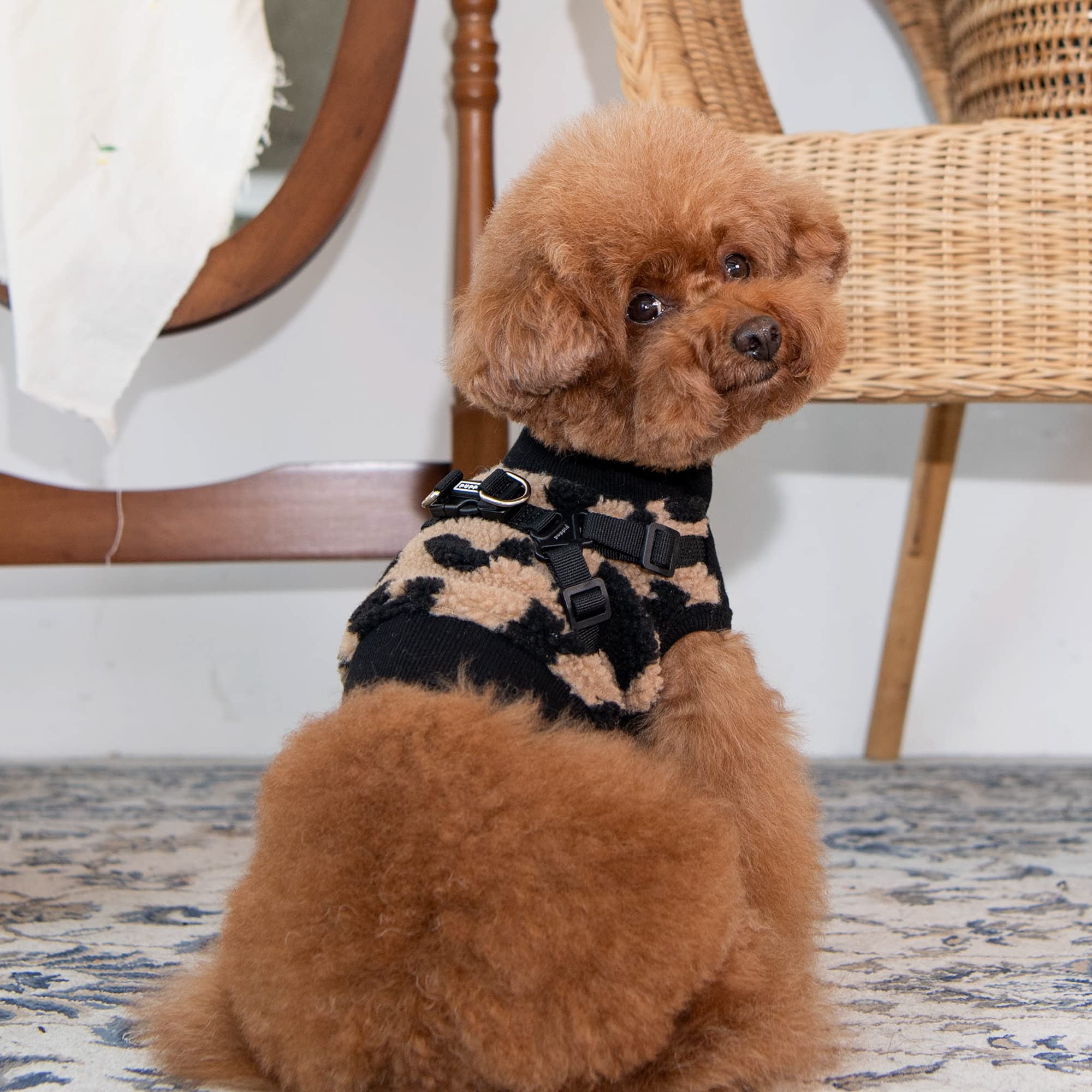 Puppia Serval Jacket pullover ajuste de pecho con hebilla para ajuste seguro.