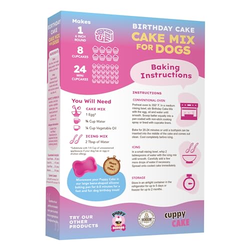 Puppy Cake listo para el cumpleaños de un perro en plato